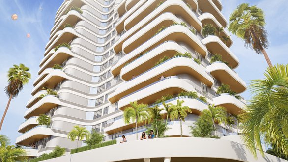 Blue Spot apartment building view